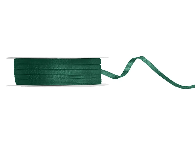 Fundite, Panglici , Benzi Craciun - BANDA SATIN, Satin Ribbon, bottle green, 3mm/50m TS3-012B