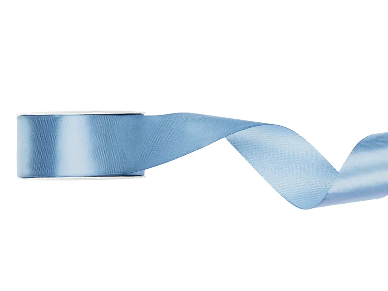 Banda satin - BANDA SATIN, Satin Ribbon, misty blue, 25mm/25m TS25-093