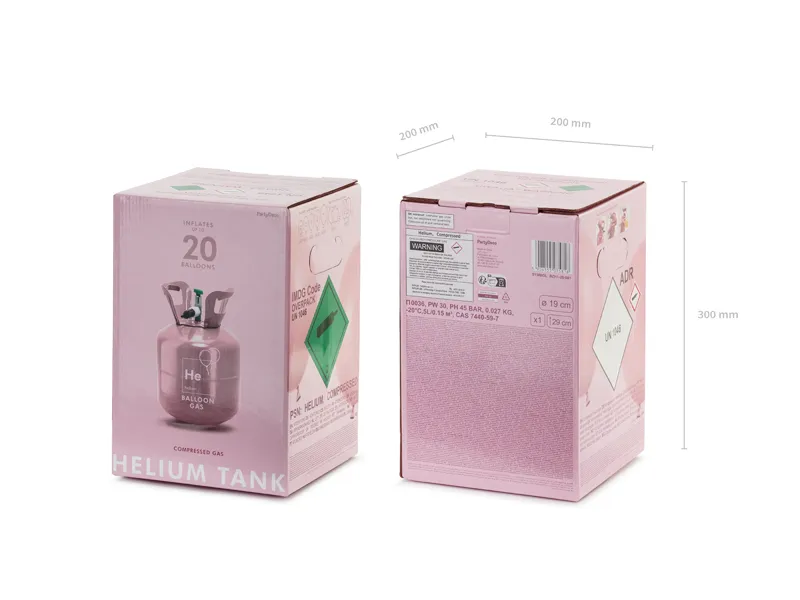 PD BUTELIE CU HELIU PENTRU 20 BALOANE, ROZ DESCHIS BZH1-20-081 [3]