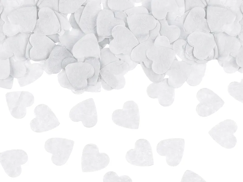 PD CONFETTI CANNON with hearts, white, 28cm TUKW28 [2]