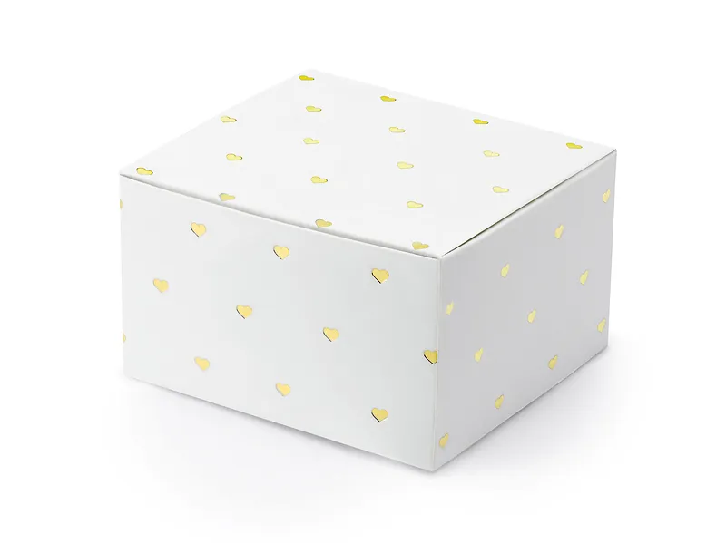 HARTIE PRODUSE DIN HARTIE - PD CUTIE, Boxes Hearts, white, 6x3.5x5.5cm 10/SET PUDP36-008-019M
