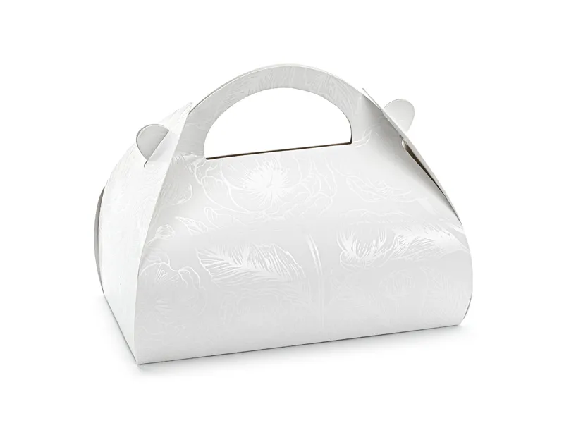 HOBBY - PD CUTIE, Cake boxes, Pearl branches, 16x15x8cm. white 10/SET PUDCS22-008
