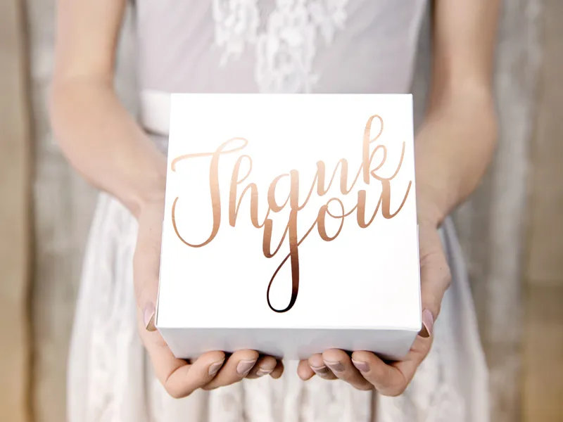 PD CUTIE, Cake boxes Thank you, rose gold, 14x8.5x14cm 10/SET PUDCS4-008-019R [1]