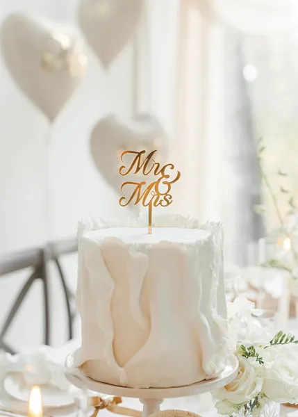 ARTICOLE PARTY - DECORATIUNI PENTRU TORT MR&MRS, Acylic Cake, gold, 16,5cm KPT81-019
