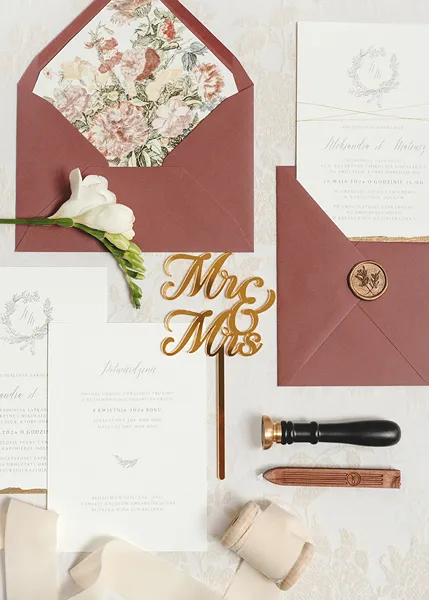 DECORATIUNI PENTRU TORT MR&MRS, Acylic Cake, gold, 16,5cm KPT81-019 [2]