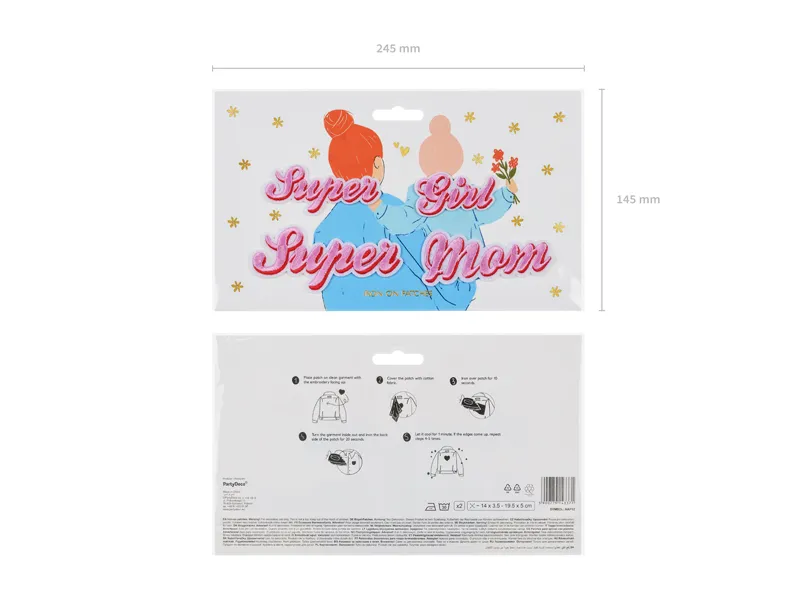 STICKERE TERMOADEZIVE Supermom, mix, 14x3.5-19.5x5cm 2/set NAP12 [4]