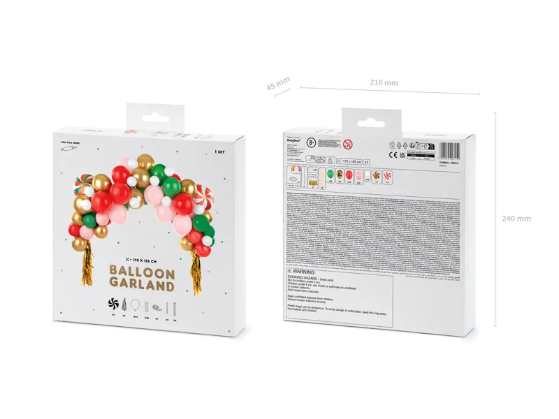 GHIRLANDA DIN BALOANE Candies, mix, 170x155cm GBN15 [8]