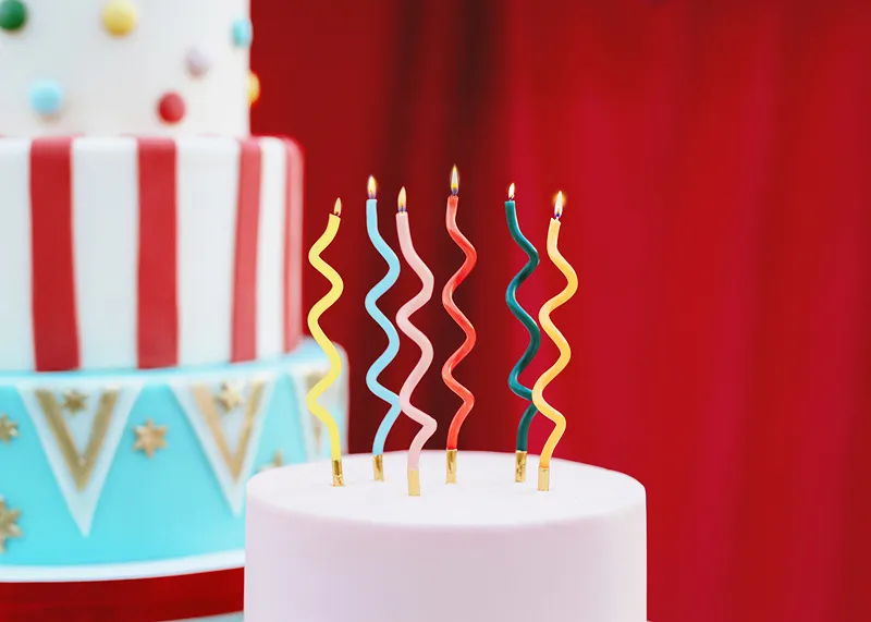 Lumânări Tort Curl Rainbow 14cm 12 buc/set [2]