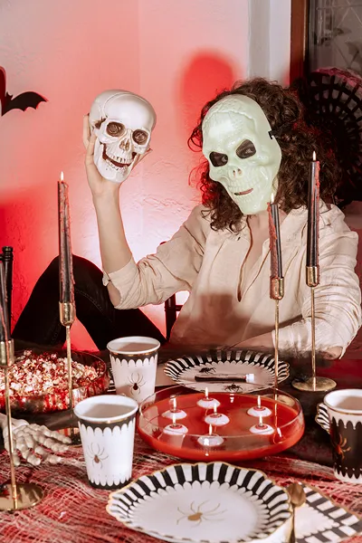 MASCA, Skull mask, Glow in the dark, 17 x 27cm, mix MAS19 [2]