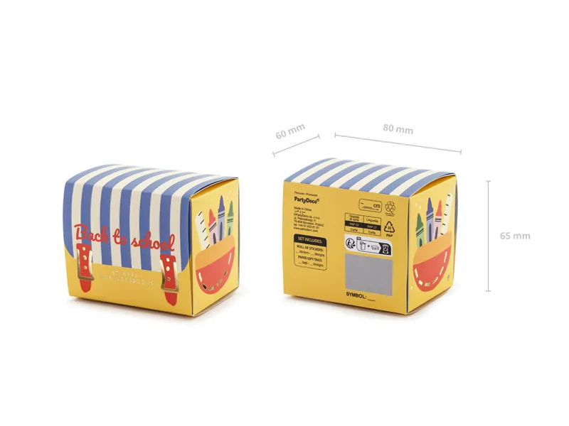 MINI ROLA STICKERE 5.8x7.8CM, 19 BUC, SCHOOL, MIX, NR3 [5]