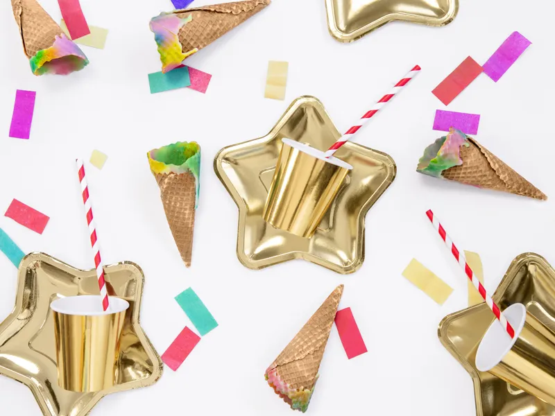 PAIE DIN HARTIE PENTRU BAUTURI Rosu, 19.5cm 10/set SPP1-007 [2]