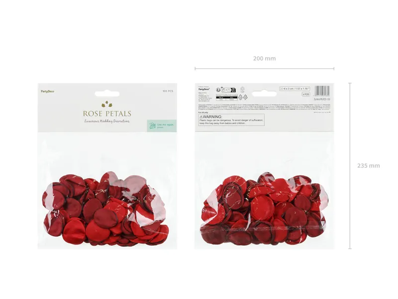 PD PETALE TRANDAFIR, Rose petals in a bag, mix 100/SET PLRD2-100 [4]