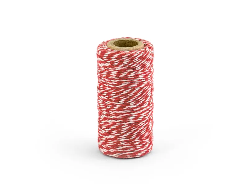 Materiale de Baza pentru Decoratiuni Craciun - SFOARA, Baker's Twine, red, 50m SZN1-007