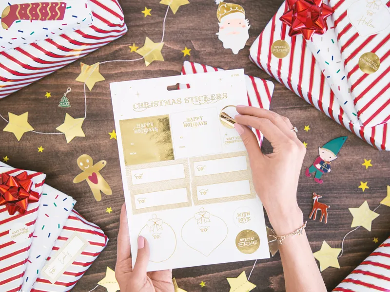STICKER DECOR Christmas, Gold, mix NP3 [1]