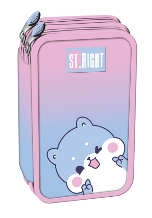 Penare, Etuiuri, Necessaire - Penar Echipat 2 Fermoare St.Right Blue Hamster 696930