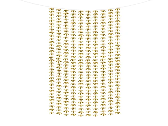 Perdea Decorativă Flori Aurii 100x210cm PartyDeco [1]