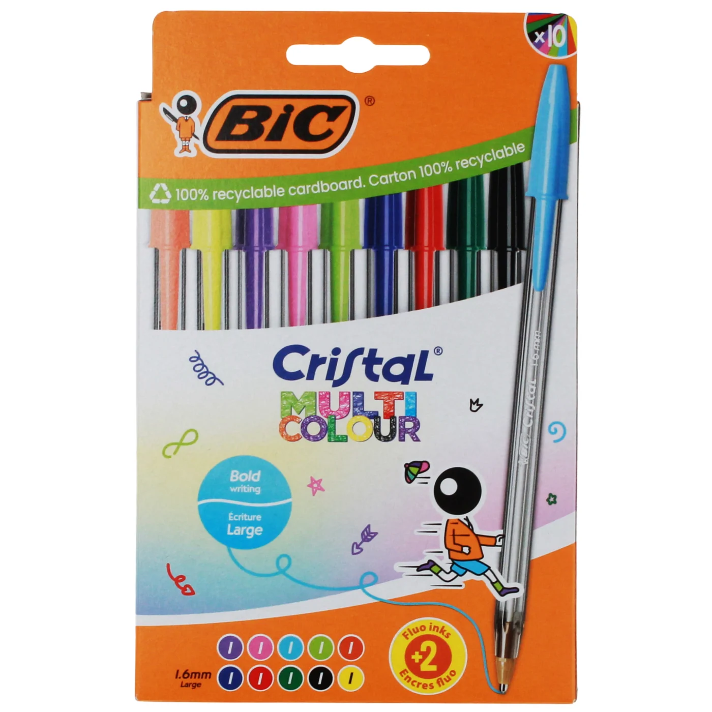 Pixuri unica folosinta - PIX BIC CRISTAL MULTICOLOR 1.6MM 10 CULORI/SET X109524180
