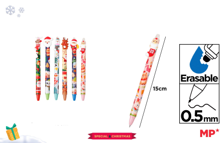Articole de Papetarie Craciun - PIX CU RADIERA IPB 0.5MM MOTIV CRACIUN CH57027
