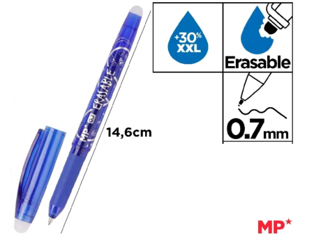 RECHIZITE SCOLARE - PIX CU RADIERA IPB 0.7MM CLICK ALBASTRU PE217A-S