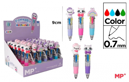 Instrumente pentru scris kids - PIX IPB 0.7MM FANTASY PISICUTE 4 CULORI PE354-04