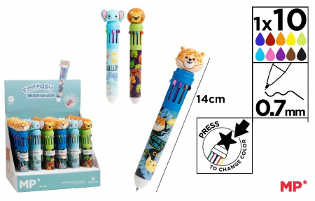 Instrumente pentru scris kids - PIX IPB 10 CULORI FANTASY ANIMALE DIN JUNGLA PE253-39