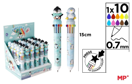 Instrumente pentru scris kids - PIX IPB 10 CULORI FANTASY PINGUIN PE253-29