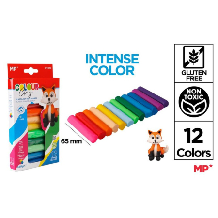 Plastilina/ Plansete plastilina - PLASTILINA IPB 140GR 12/SET CULORI INTENSE PY052