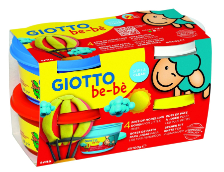 HOBBY - Set Plastilină Giotto be-bè 4x100g - Naturală & Moale