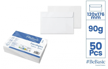 Plicuri simple - PLIC BeBasic C6+ 176x120MM 50/SET ALB S048