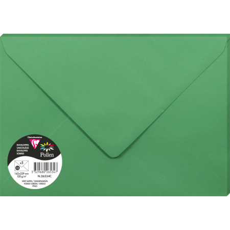 Felicitari Craciun - PLIC CLAIREFONTAINE C5 5/SET VERDE SMARALD 26534C