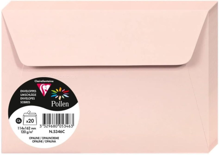 HARTIE PRODUSE DIN HARTIE - Set 20 Plicuri Clairefontaine C6 Opalin - 5346C