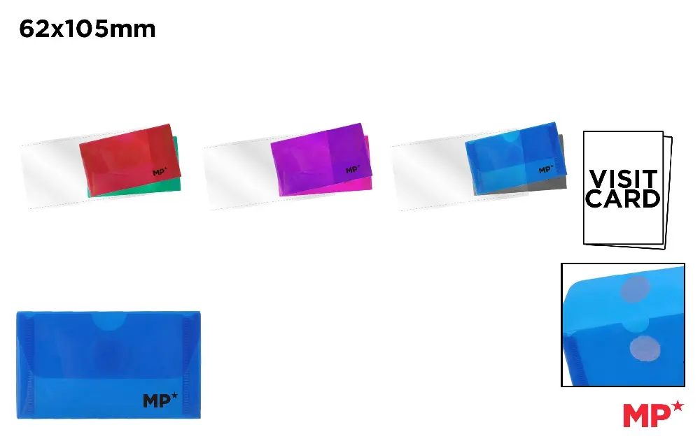 ORGANIZARE SI ARHIVARE - PORT CARTI VIZITA PLASTIC IPB 62*105MM 2/SET PC028