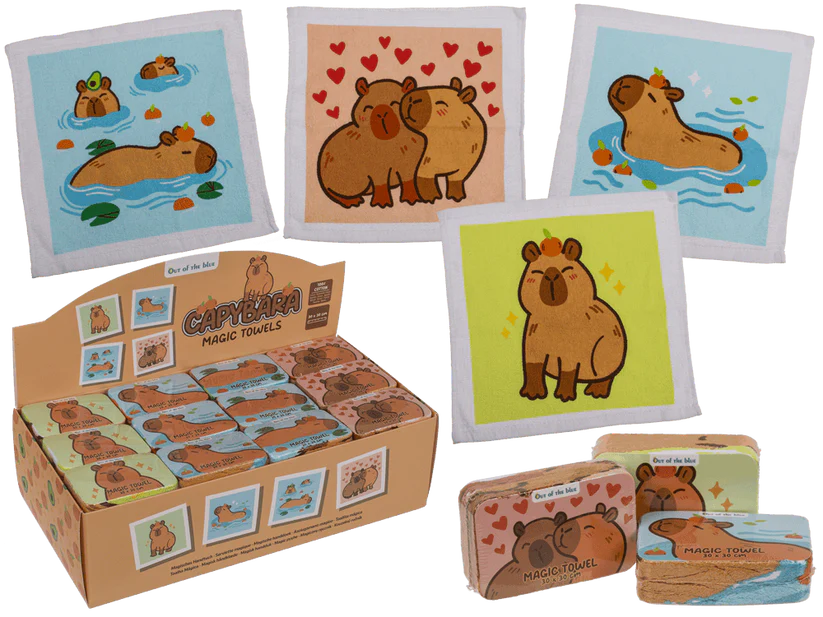 Accesorii costume kids - Prosop Magic Bumbac 30x30cm Capybara 31/3063 - ipb.ro