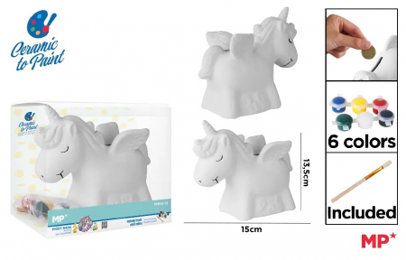 Ceramica - PUSCULITA CERAMICA IPB PENTRU PICTAT, 6 CULORI + PENSULA PP950-12