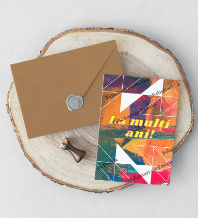 QUI FELICITARI CU POEZIE IN LIMBA ROMANA SI SIGILIU AUTOCOLANT  DIVERSE MODELE [40]