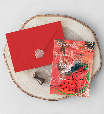 QUI FELICITARI CU POEZIE IN LIMBA ROMANA SI SIGILIU AUTOCOLANT  DIVERSE MODELE [33]