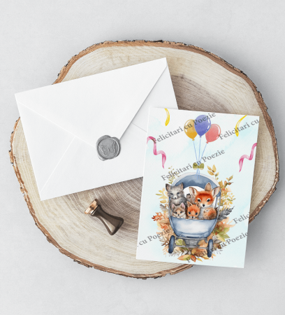 QUI FELICITARI CU POEZIE IN LIMBA ROMANA SI SIGILIU AUTOCOLANT  DIVERSE MODELE [53]