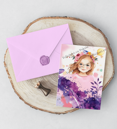 QUI FELICITARI CU POEZIE IN LIMBA ROMANA SI SIGILIU AUTOCOLANT  DIVERSE MODELE [52]