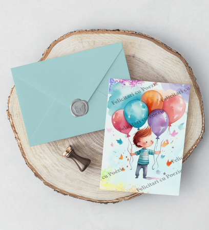 QUI FELICITARI CU POEZIE IN LIMBA ROMANA SI SIGILIU AUTOCOLANT  DIVERSE MODELE [46]