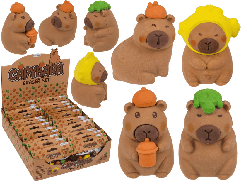 Articole papetarie pentru copii - Set 4 Radiere Capybara 3.5x2cm 29/2605 - ipb.ro