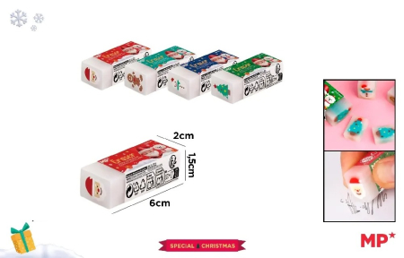 Articole de Papetarie Craciun - RADIERA IPB ALBA MOTIV CRACIUN CH57001