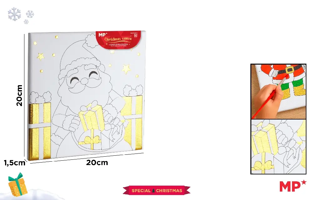 HOBBY - RAMA CU PANZA PREDESENATA IPB 20*20CM MOTIV CRACIUN CH57048-2