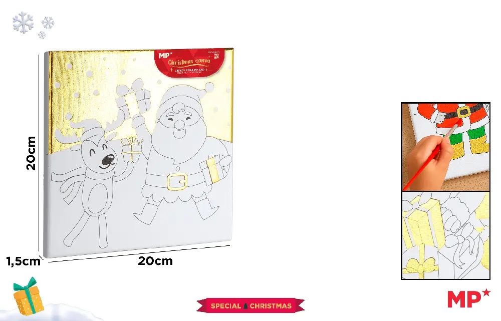 idei de Cadouri Craciun - RAMA CU PANZA PREDESENATA IPB 20*20CM MOTIV CRACIUN CH57048-4