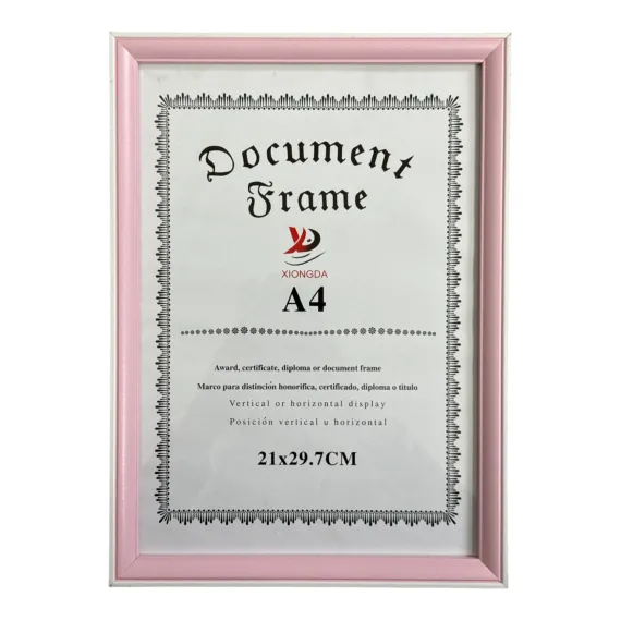 MIJLOACE DE PREZENTARE - RAMA FOTO A4 DIPLOMA ROZ 21*29.7CM  913-3