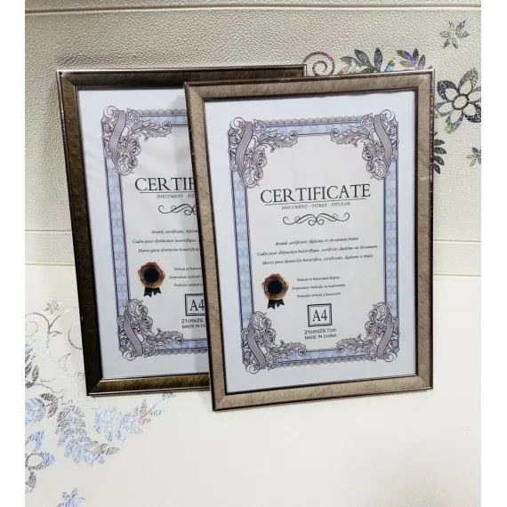 MIJLOACE DE PREZENTARE - RAMA FOTO A4 FINISAJ BRONZ/CUPRU ANTICHIZAT 21*29.7CM F88012