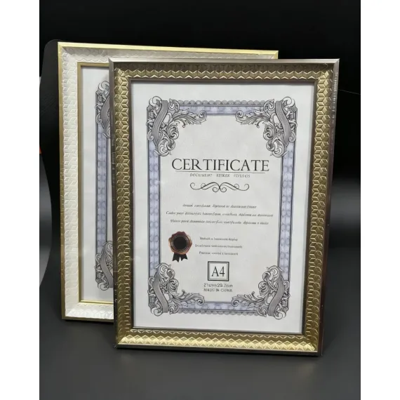 Import - RAMA FOTO A4 FINISAJ MATALIC AURIU/ALB  21*29.7CM F88030/F88024