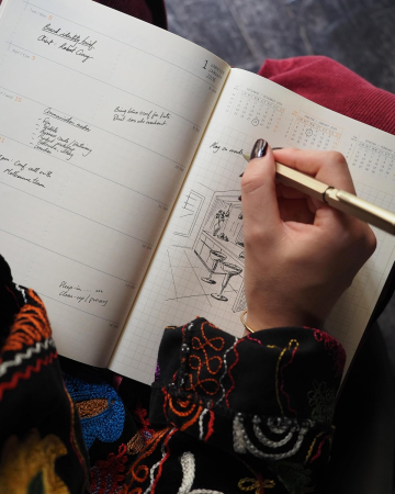 AGENDA A5 2026, DATATA SAPTAMANAL, CU ELASTIC, ROSE 194734C [1]