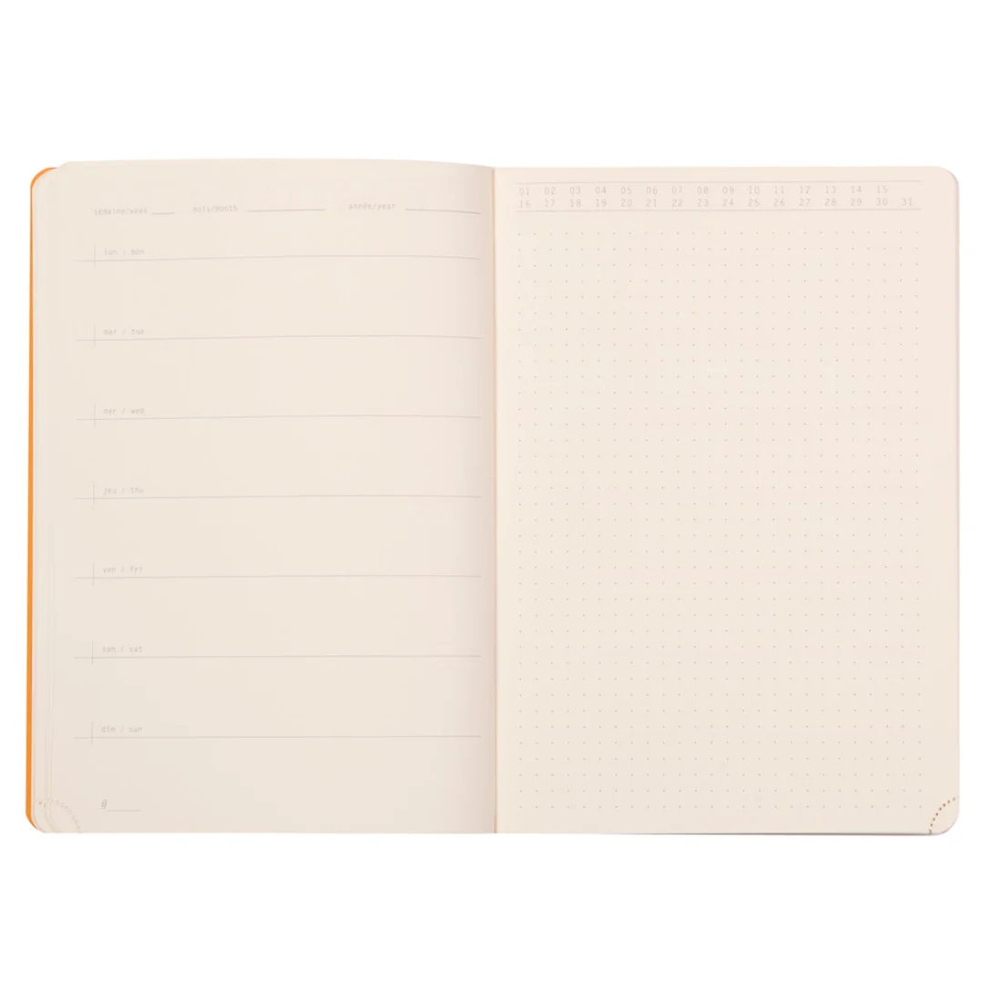 RH AGENDA A5 CU ELASTIC 64F SAPTAMANALA NEDATATA RHODIA PERPETUAL PIELE NEAGRA 117182C [3]