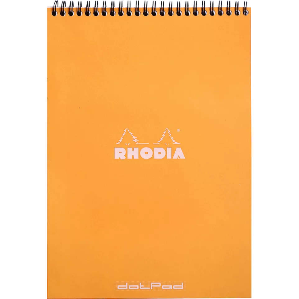 blocnotesuri - BLOC NOTES A4 SPIRA 80F DOTS ORANGE RHODIA 18503C