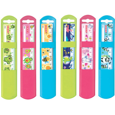 Rigle, echere si raportor plastic - Riglă 16cm Fancy Arda R17DPU - Design Colorat